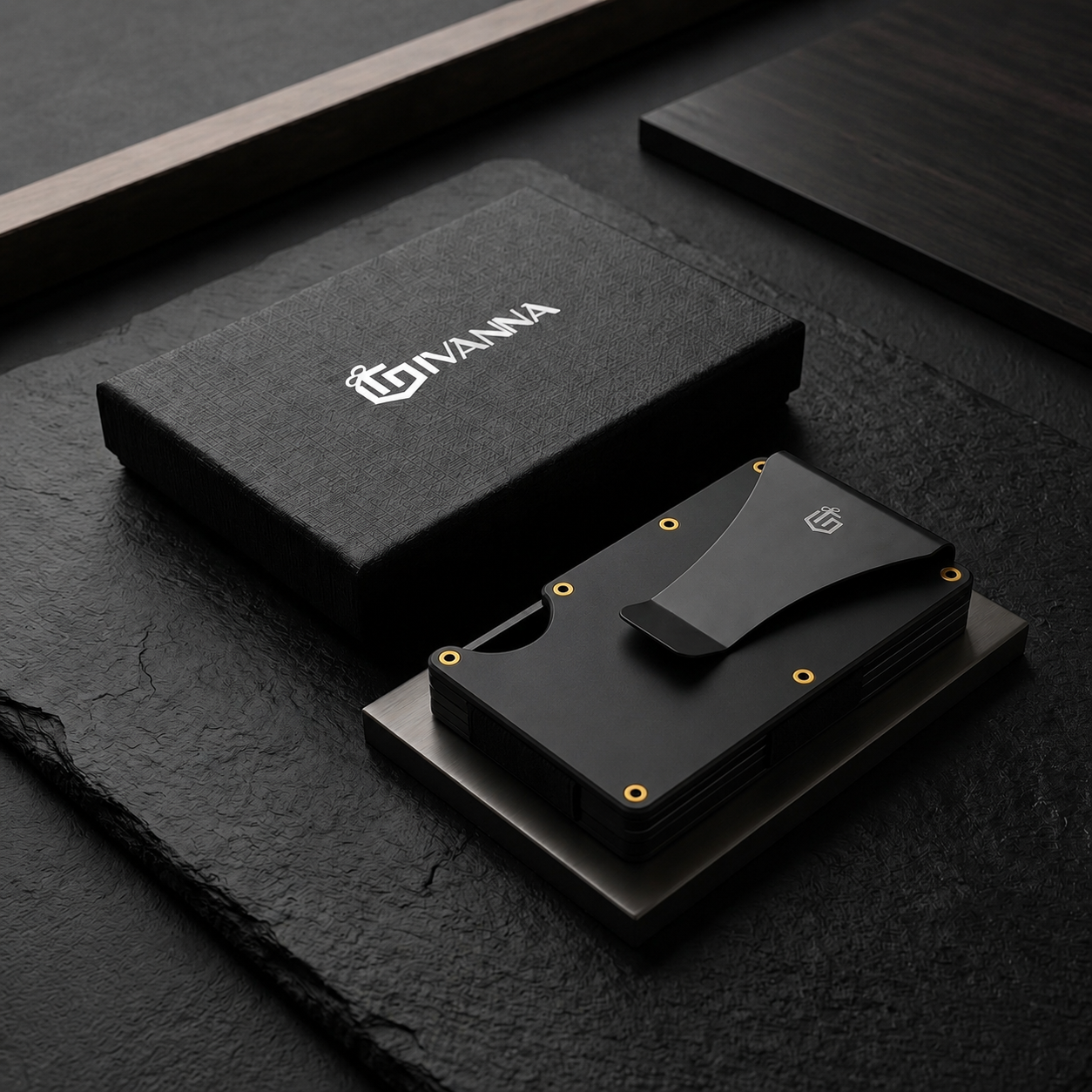Givanna Wallet Premium – Obsidian Black